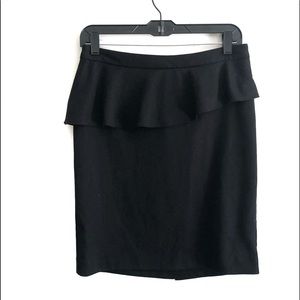 Cynthia Rowley Black Ruffle Waist Skirt